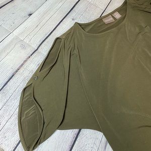 Chico’s Brown Open Shoulder Top